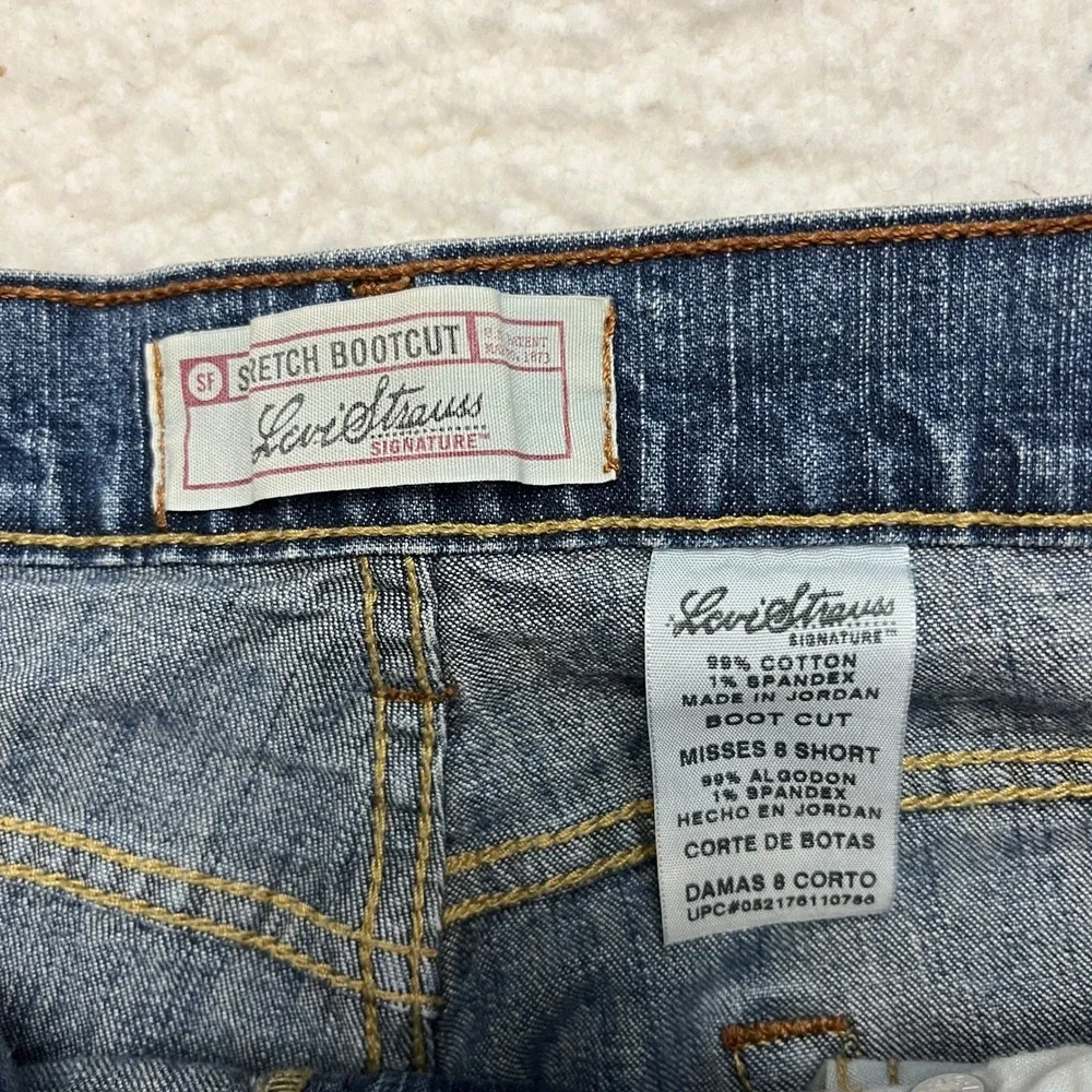 Levi‎ Strauss Jeans Womens 8S Blue Signature Stretch Bootcut Denim Pants 5352